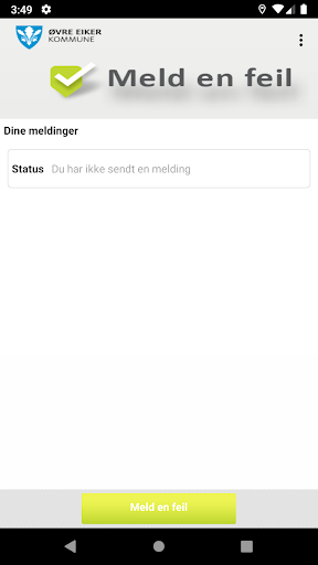 Android application Meld en feil – Øvre Eiker komm screenshort
