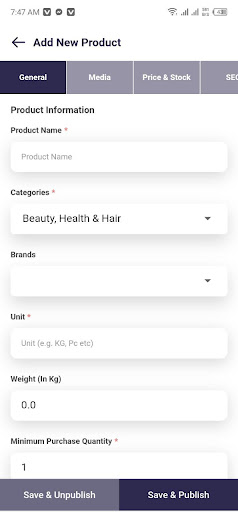 Adinkra Seller App Screen 3
