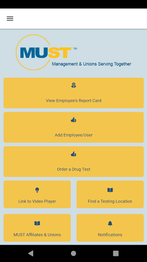 Android application MUST Safety Program screenshort