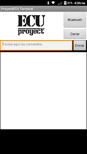 ProyectECU Bluetooth Terminal Screen 3