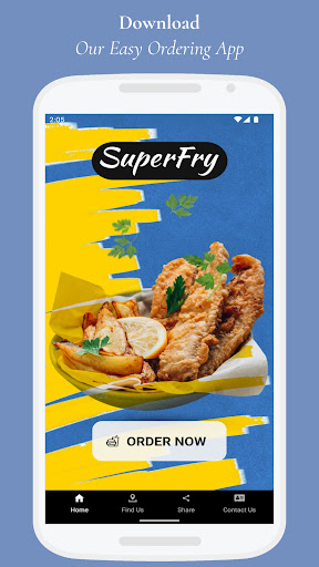 Android application Super Fry Takeaway screenshort