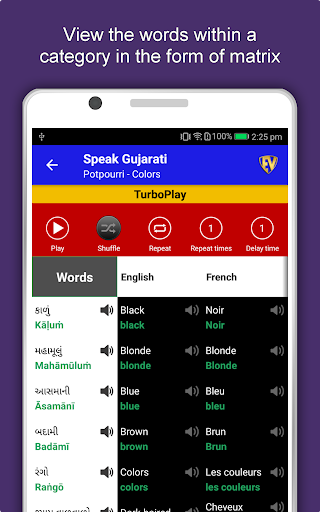 Screenshot of Learn Gujarati Language App