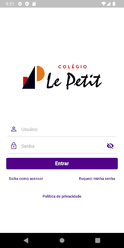 Android application COLÉGIO LE PETIT APP screenshort