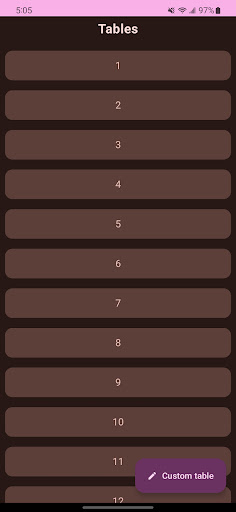 Android application Maths Tables - 1 to 999 screenshort