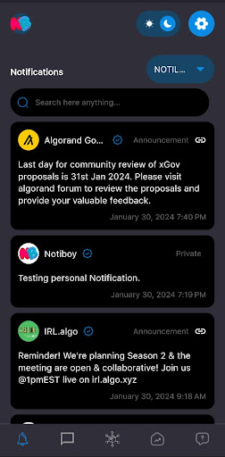 Android application Notiboy screenshort