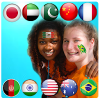 flag on face - photo editor 2018