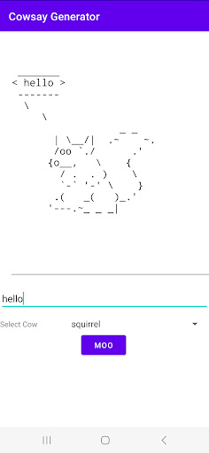 Cowsay Generator Screen 3