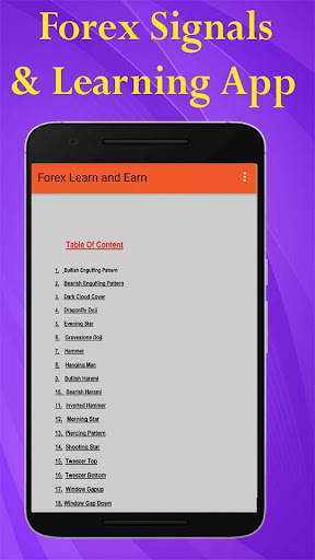 Forex Signals and Learning App Screen 2