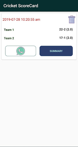Cricket Scorecard Screen 3