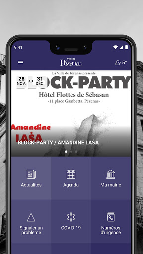 Android application Ville de Pézenas screenshort