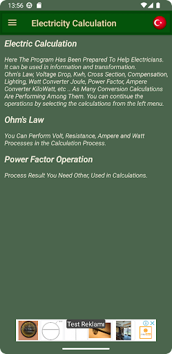 Electric Calculation Screen 3