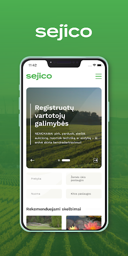 Android application Sejico screenshort