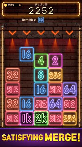 Drop Number : Neon 2048 1.0.5 screenshots 4