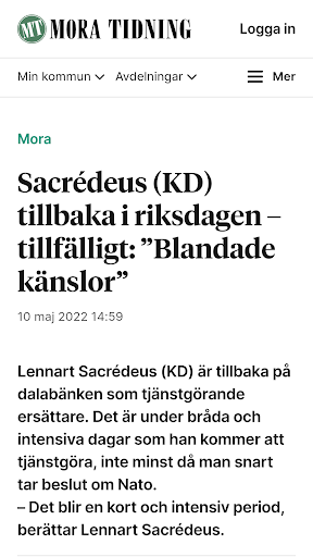 Mora Tidning Screen 3