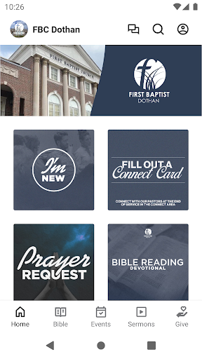 Android application First Baptist Church Dothan screenshort