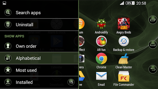 Smoke Mint Green Xperien Theme