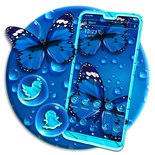 Blue Butterfly Launcher Theme Logo