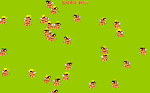 Android application 動き回るモグラたたき screenshort