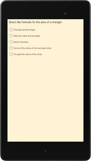 Area of ​​a triangle formula