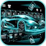 Cover Image of Download Neon Tech Car Keyboard Theme  APK