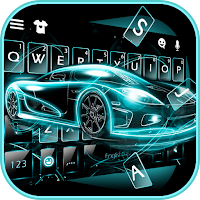 Тема для клавиатуры Neon Tech Car