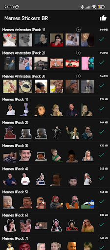 Android application Memes Stickers BR screenshort