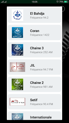 Android application Radios algérie screenshort