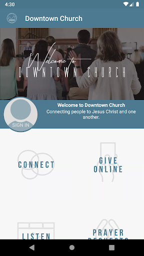 Android application Downtown Church screenshort