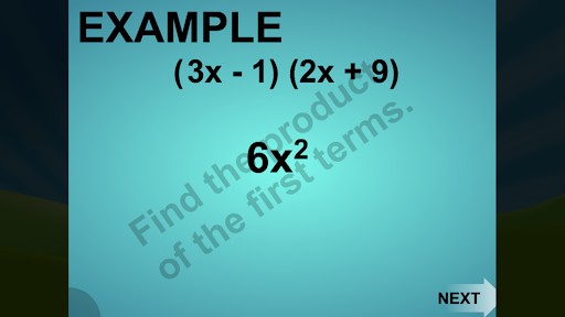 Product of Binomials Screen 2