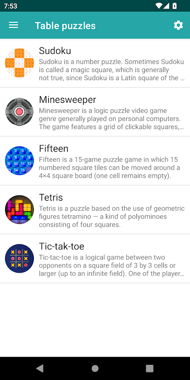 Table puzzles - 1.0.1 - (Android)