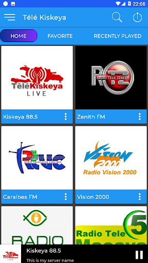 Android application Radio Kiskeya Haiti 88.5 FM Ki screenshort