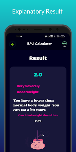 BMI Calculator Screen 3