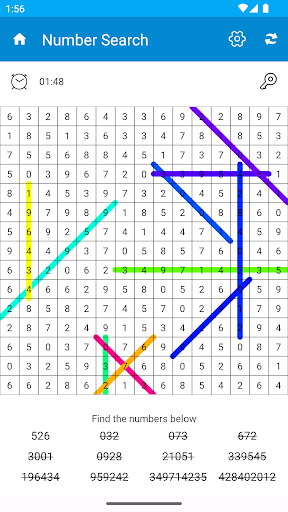 Number Search Screen 2