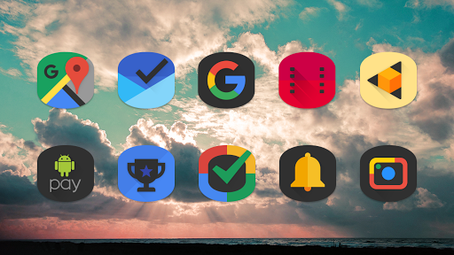 Android application Black Cylinder Icon Pack screenshort