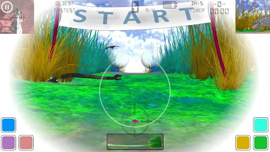 Simulador 3D corrida camaleão