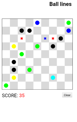 Android application Ball lines screenshort