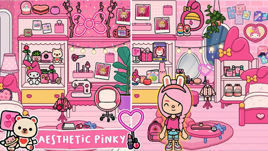 Toka Boka Pink Wallpaper Girl