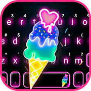 Neon Ice Cream Keyboard Theme