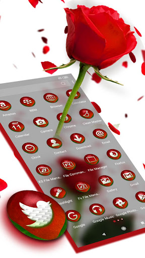 Rose Petals Launcher Theme Screen 2