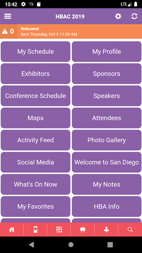 HBA Conferences Screen 2