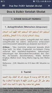 Doa Dan Dzikir Setelah Sholat