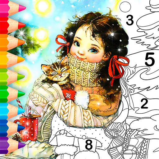 Christmas Cards Coloring Book  Icon