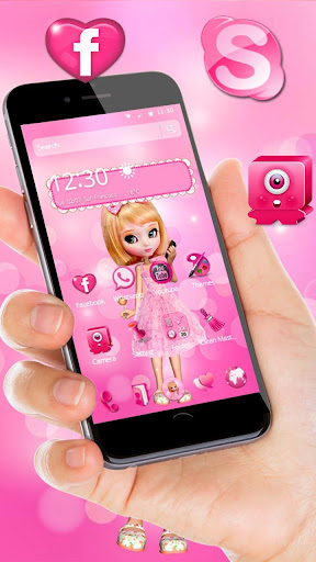 Delightful Pink Girl Theme