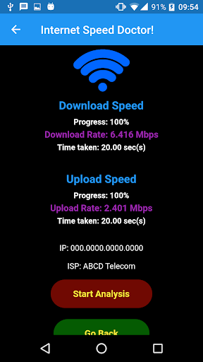 Internet Speed Doctor! Screen 3