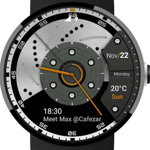 Metal watchface logo