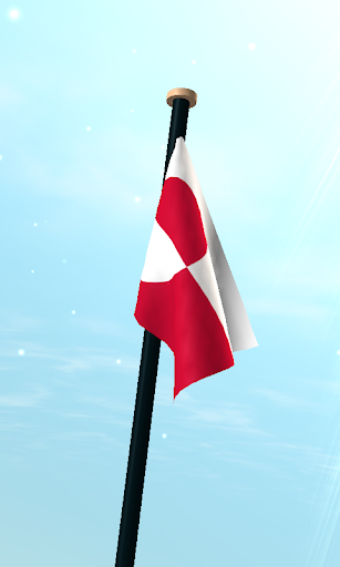 Greenland Flag 3D Free Screen 3