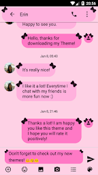 SMS Messages Ribbon Pink Black