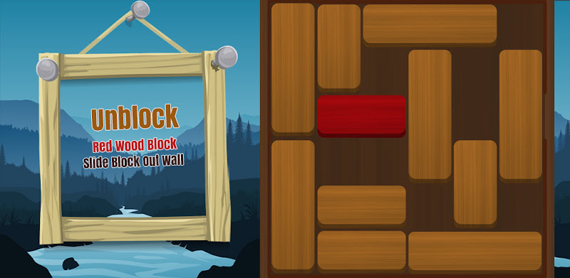 Block Escape - Sliding Red Wood Block