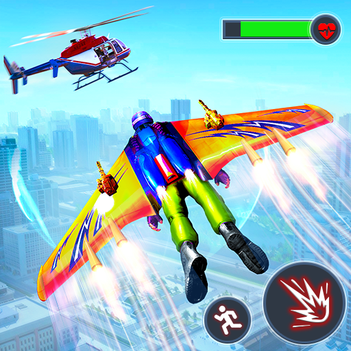 Flying Jetpack Hero Fighter  Icon