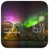 Aurora weather widget/clock icon
